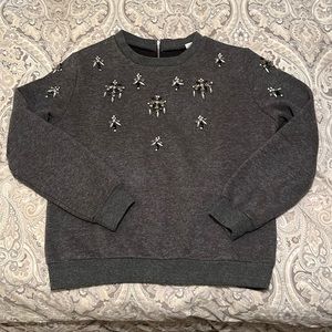 EUC Dior pullover bejeweled sweatshirt, size Medium.